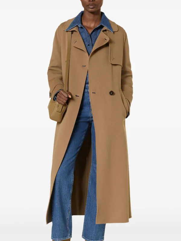 S Max Mara ベルテッド ダブルコート | ブラウン | FARFETCH JP