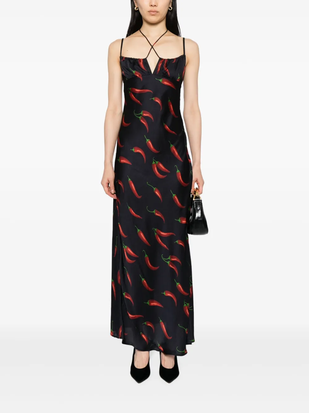 Leslie Amon slip dress - Zwart