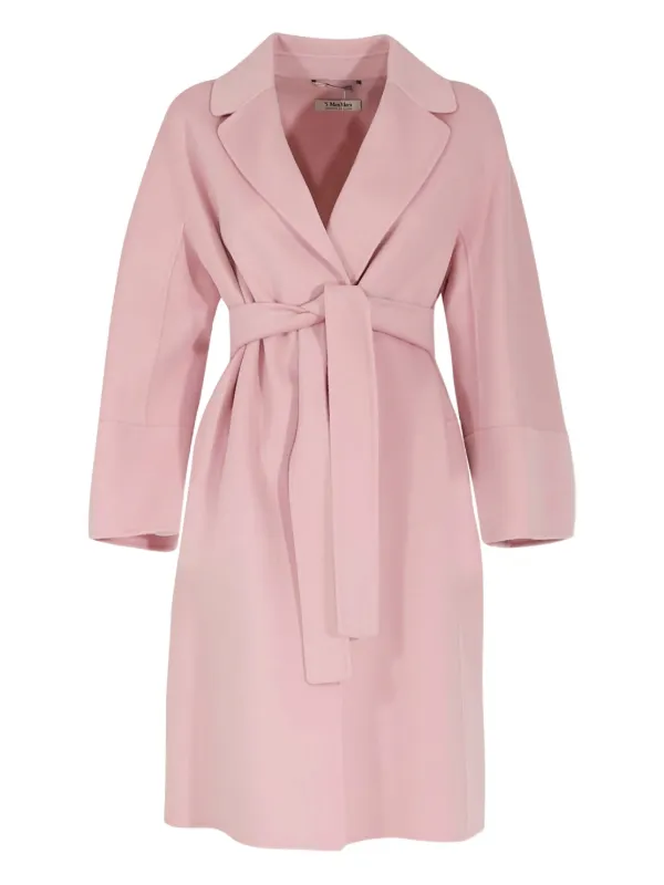 Wrap Coat Pink Coat Australia 'S Max Mara Belted-waist Coat Pink