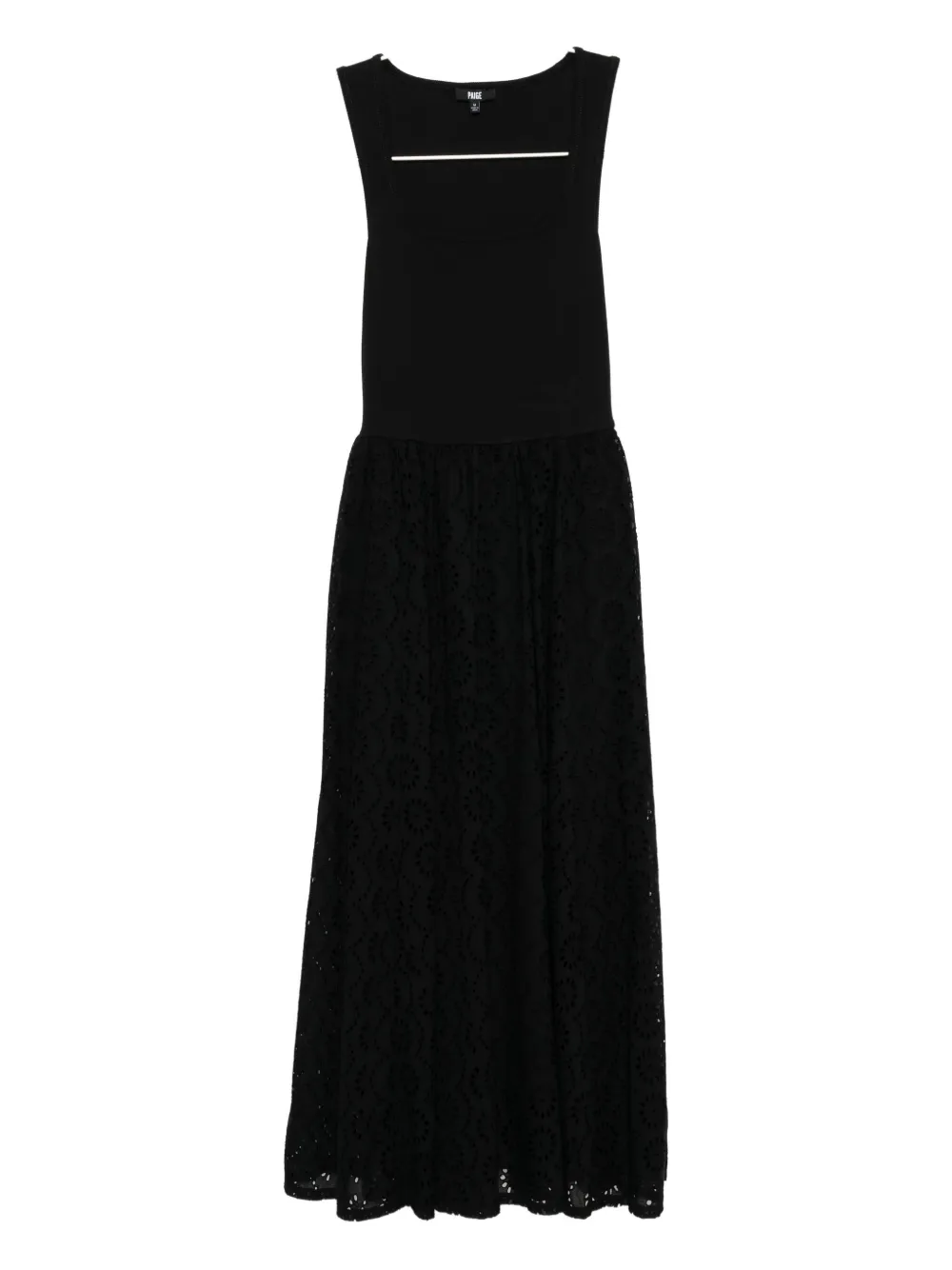 Paige Cotton Morel Maxi Dress In Black