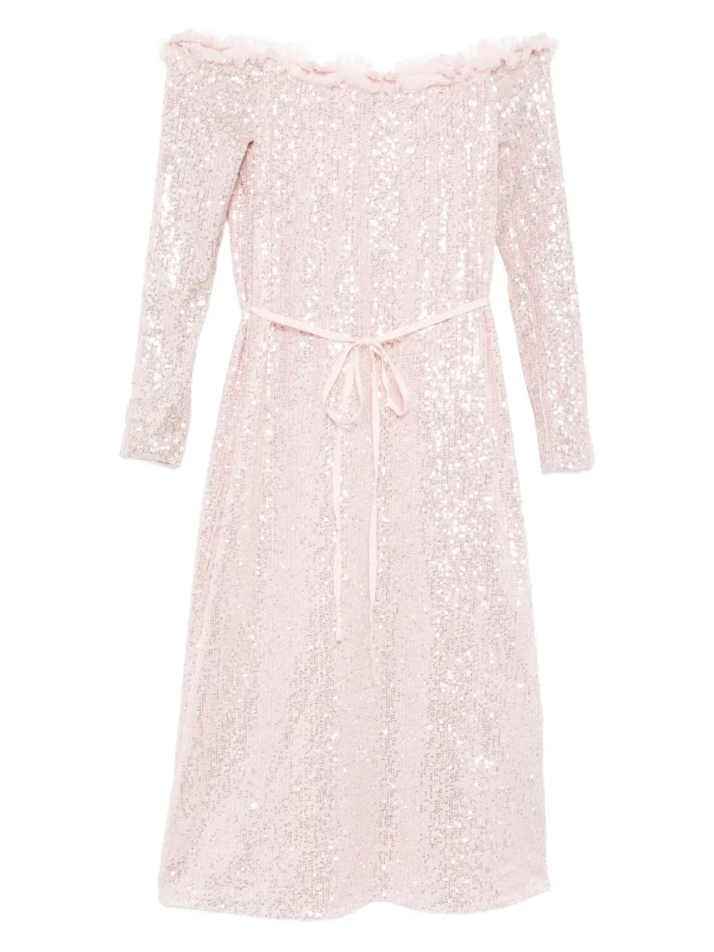 Needle+%26+Thread+robe+Esme+à+epaules+denudees+-+Rose