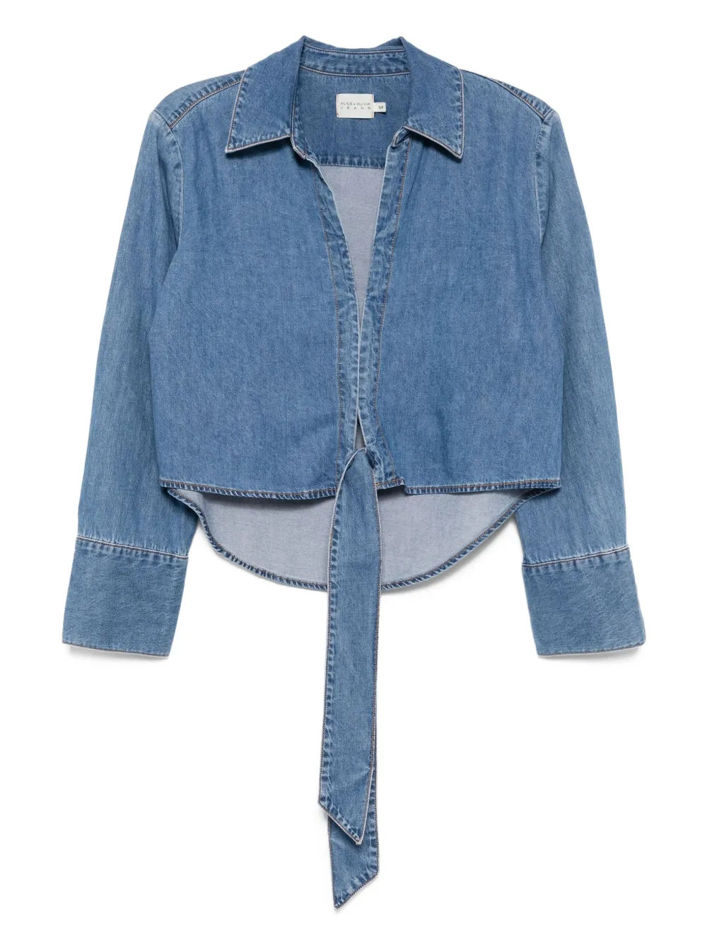 Alice + olivia Hannon Chambray top Blauw