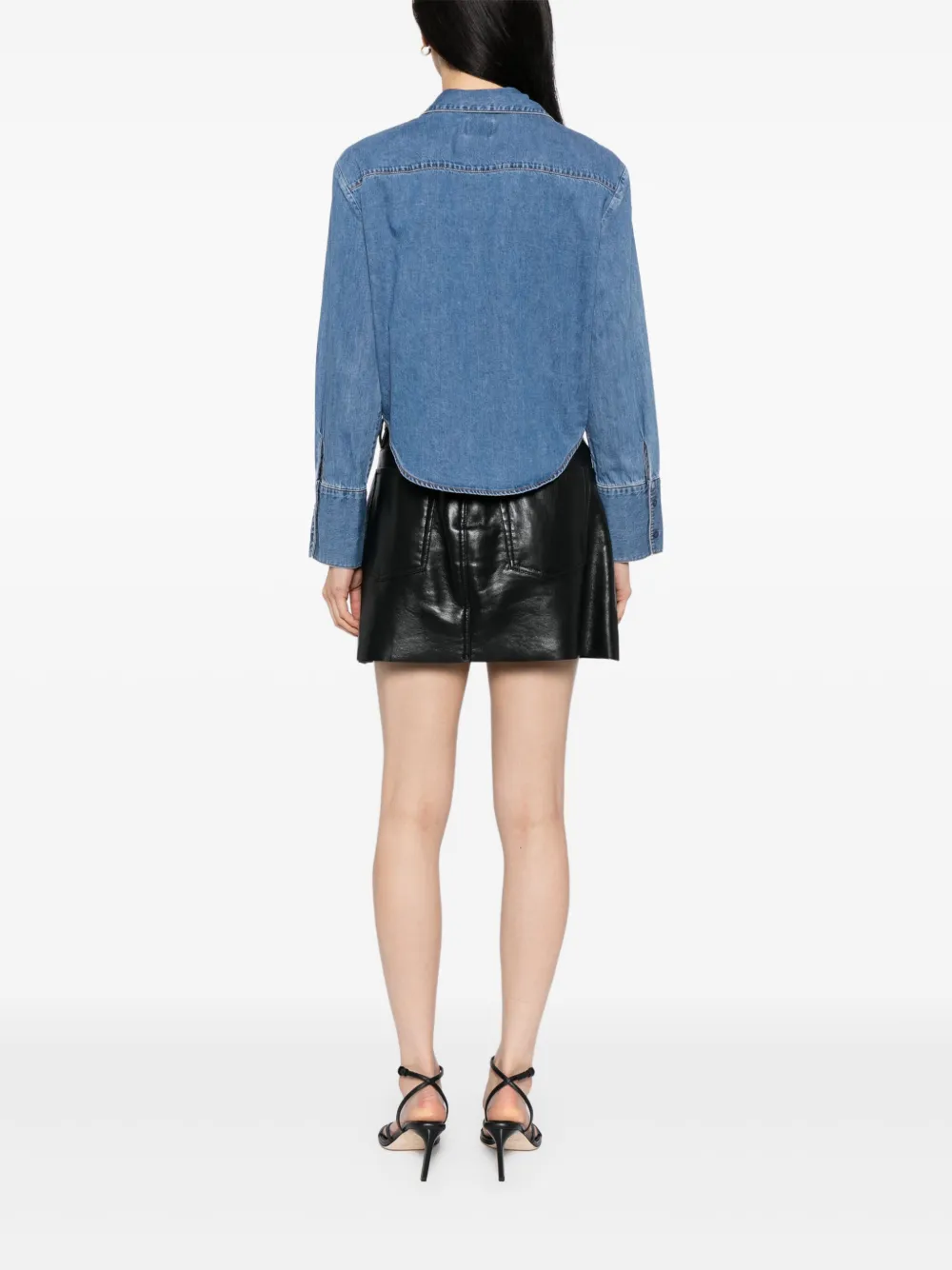 alice + olivia Hannon Chambray top Blauw