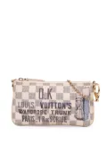 Louis Vuitton Pre-Owned 2010 Damier Azur Trunks Labels Pochette Milla MM handbag - White