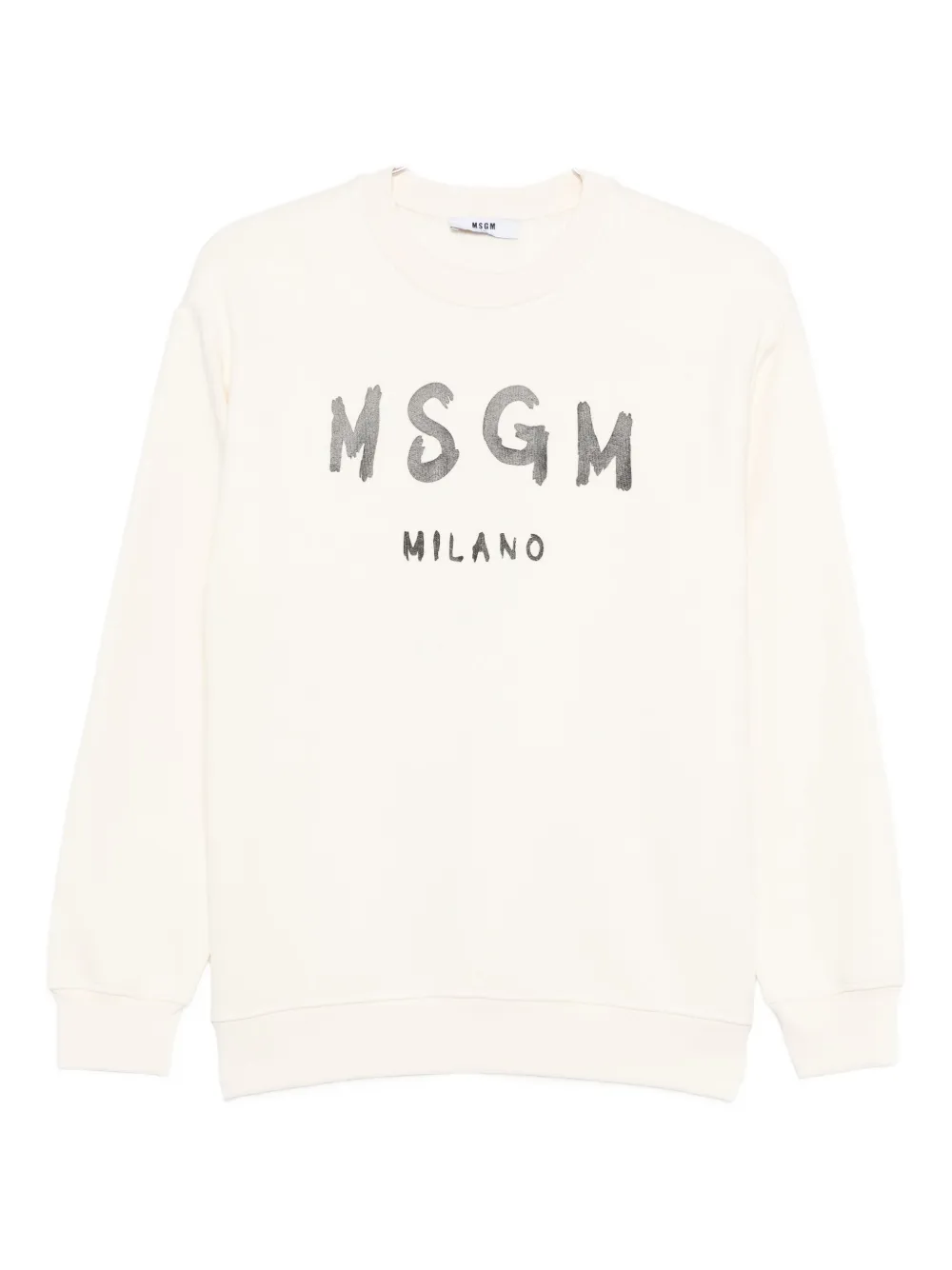 Msgm Kids' Logo-print Sweatshirt In Neutral