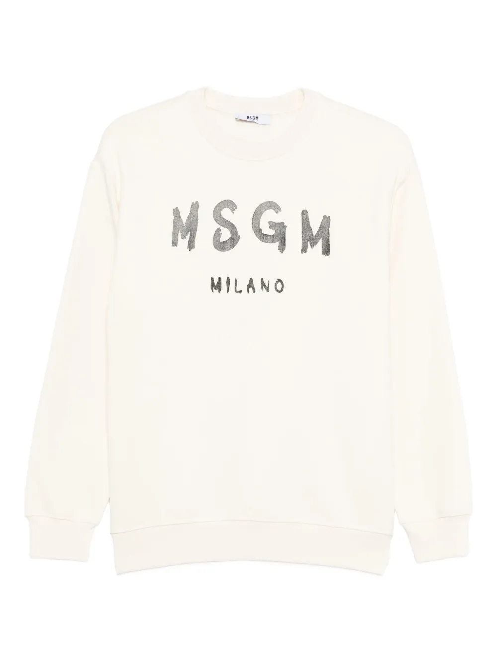 MSGM Kids Sweater met logoprint Beige
