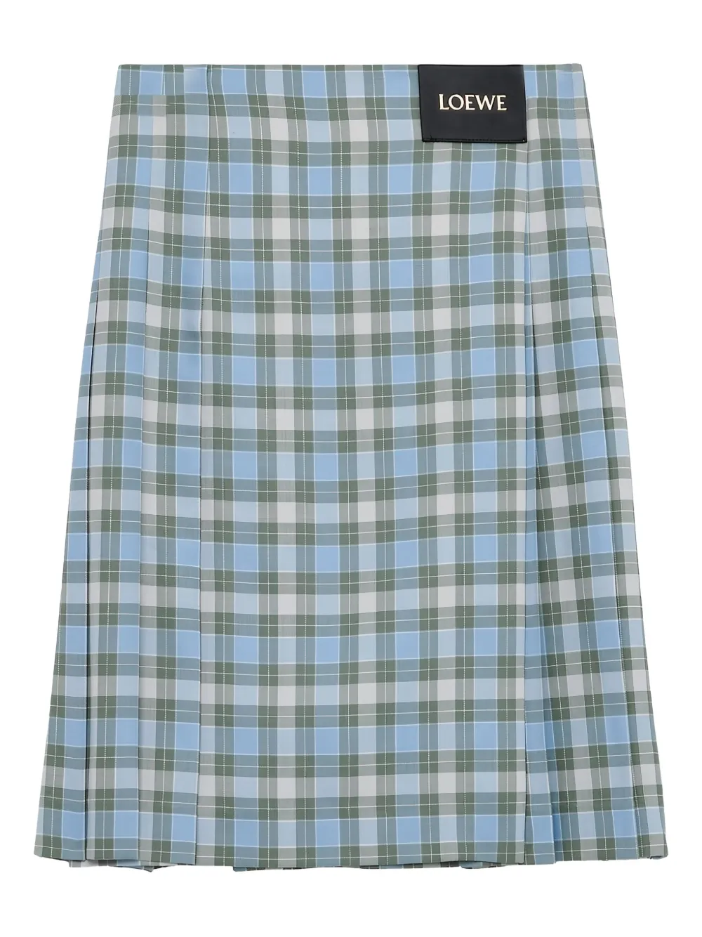LOEWE Pleated skirt in wool blend - Blu
