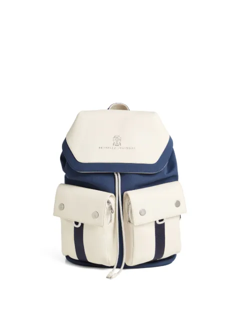 Brunello Cucinelli Kids double-pocket drawstring backpack