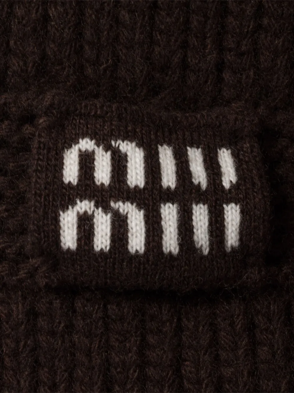 Miu Miu Intarsia sjaal - Bruin