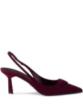Prada 75mm slingback triangle-logo pumps - Red