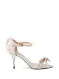 Prada bow leather sandals - Neutrals