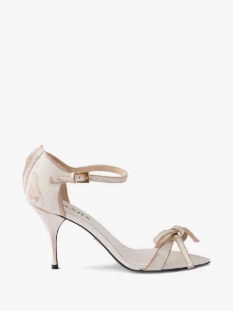 Prada leather bow sandals