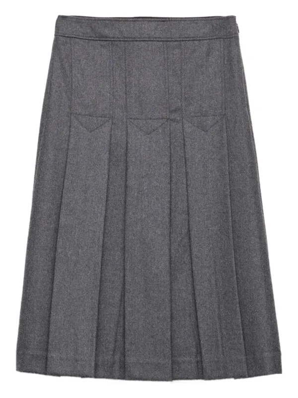 スカート Prada Dark Grey Flannel Skirt 31105025_60247087_600.jpg