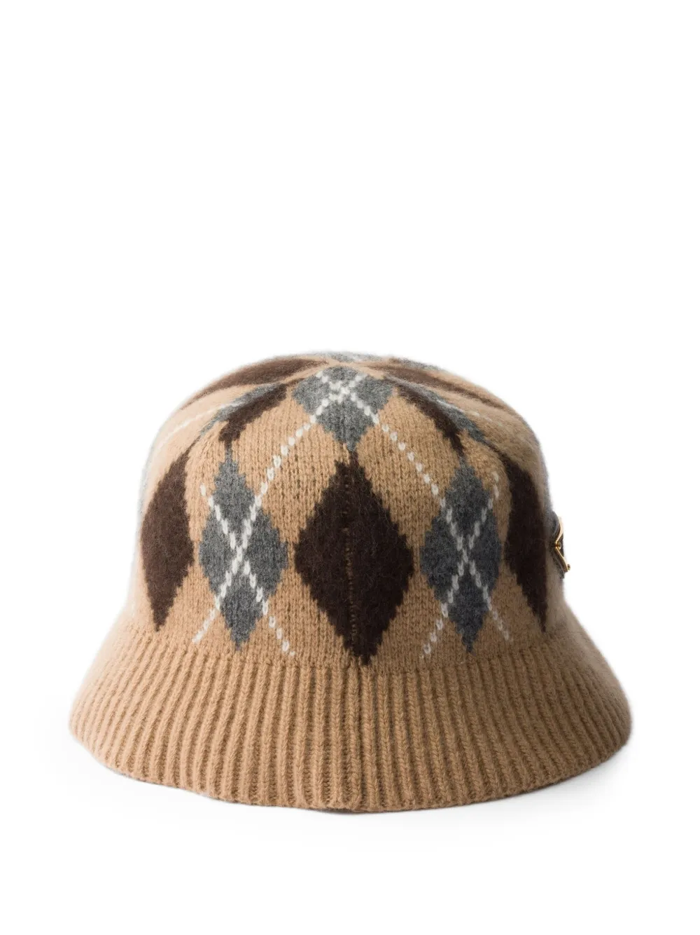 Prada Vissershoed met argyle patroon - Bruin