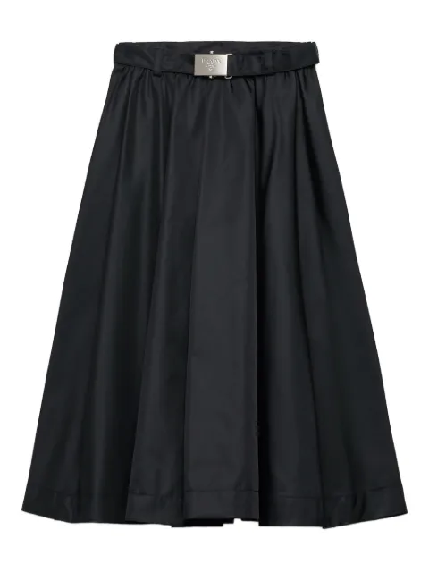Prada belted pleated skirt