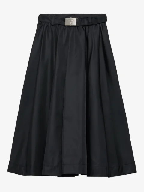 Prada belted pleated skirt