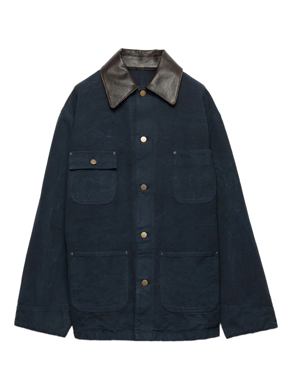 Prada Jack met leren kraag en knopen Blauw