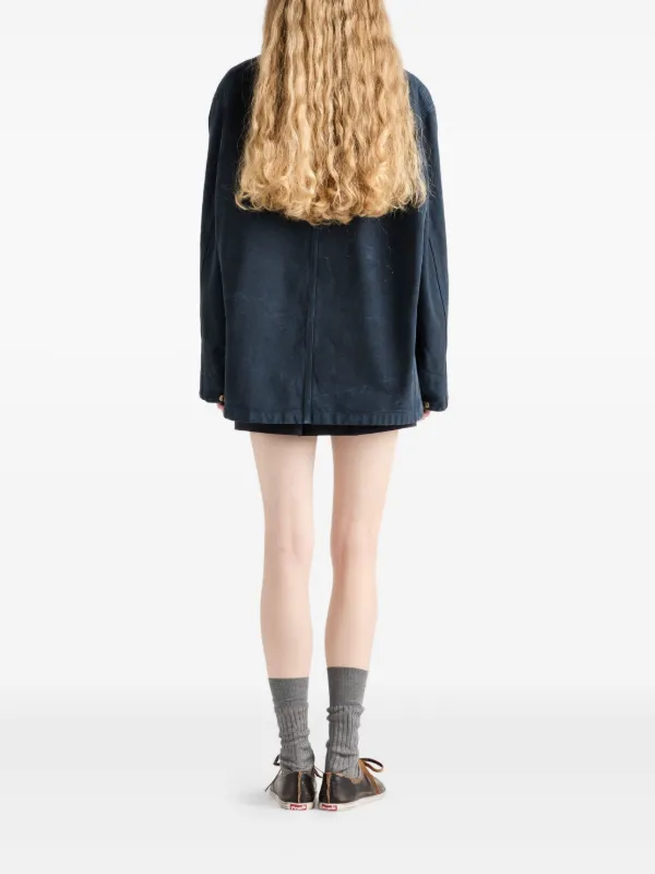 Prada レザーカラージャケット | ブルー | FARFETCH JP