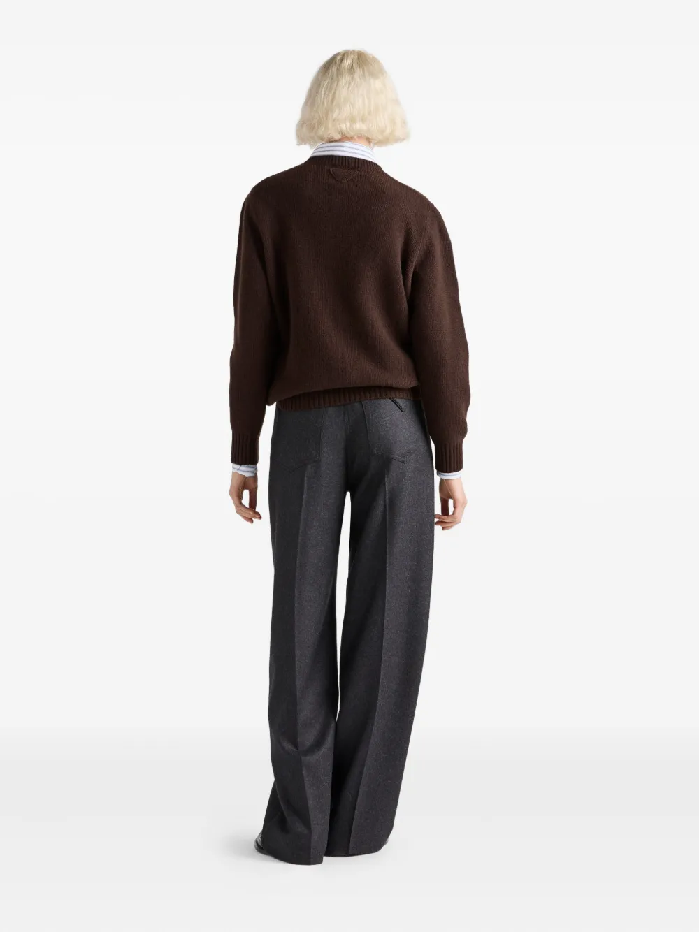 Prada Ribgebreide trui Bruin