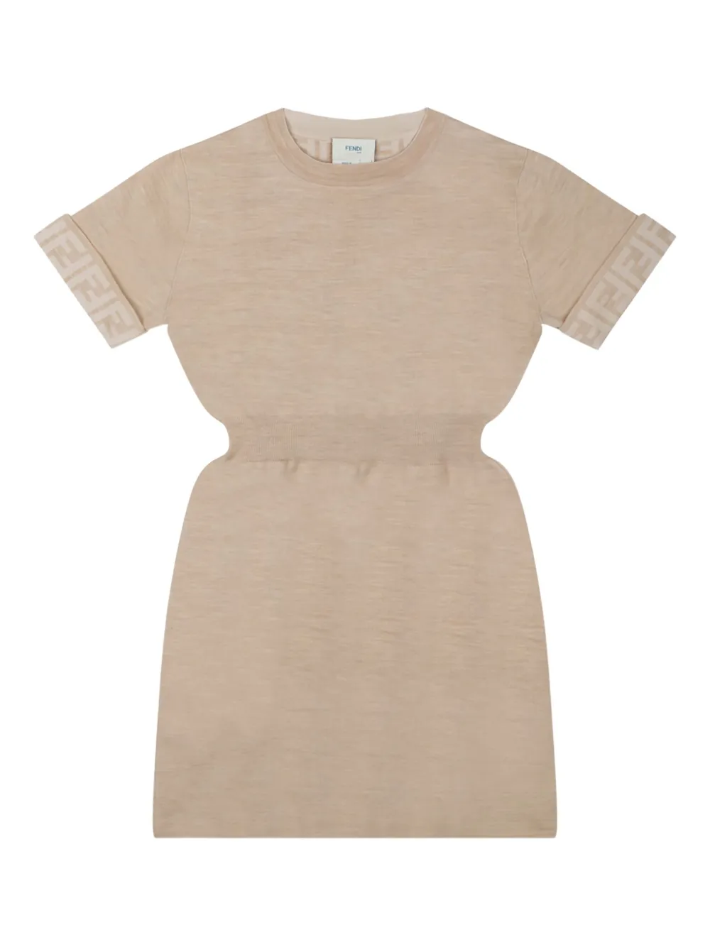 Fendi Kids Abito con logo FF - Toni neutri