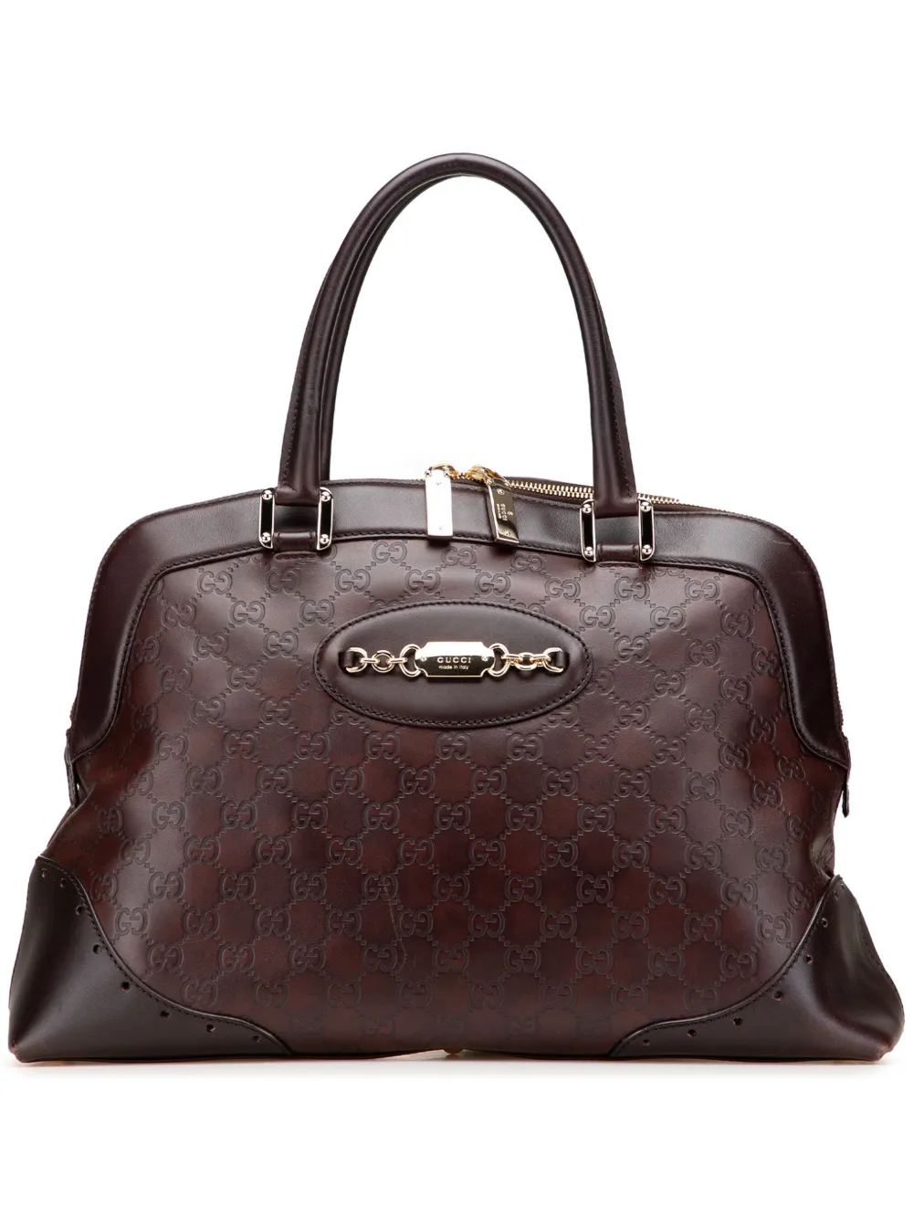 Gucci Pre-Owned 2000-2015 Guccissima Punch handbag - ブラウン Gucci Pre-Owned 2000-2015 Guccissima Punch handbag - ブラウン