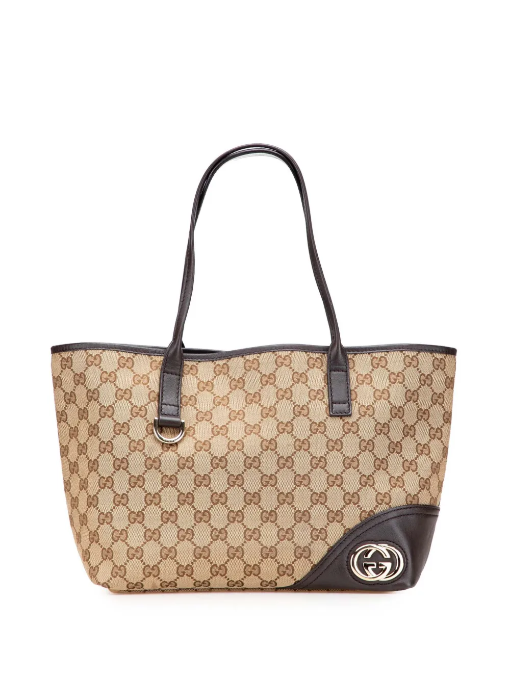 Gucci Pre-Owned 2000-2015 GGキャンバス ニュー ブリット トートバッグ - ブラウン Gucci Pre-Owned 2000-2015 GGキャンバス ニュー ブリット トートバッグ - ブラウン