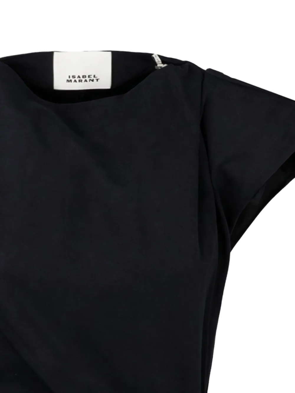 ISABEL MARANT draped-front slit dress Zwart