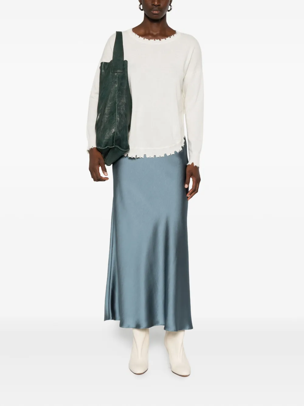 Luisa Cerano Satijnen rok - Blauw