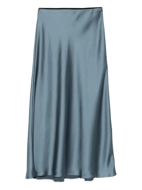 Luisa Cerano bias-cut satin midi skirt