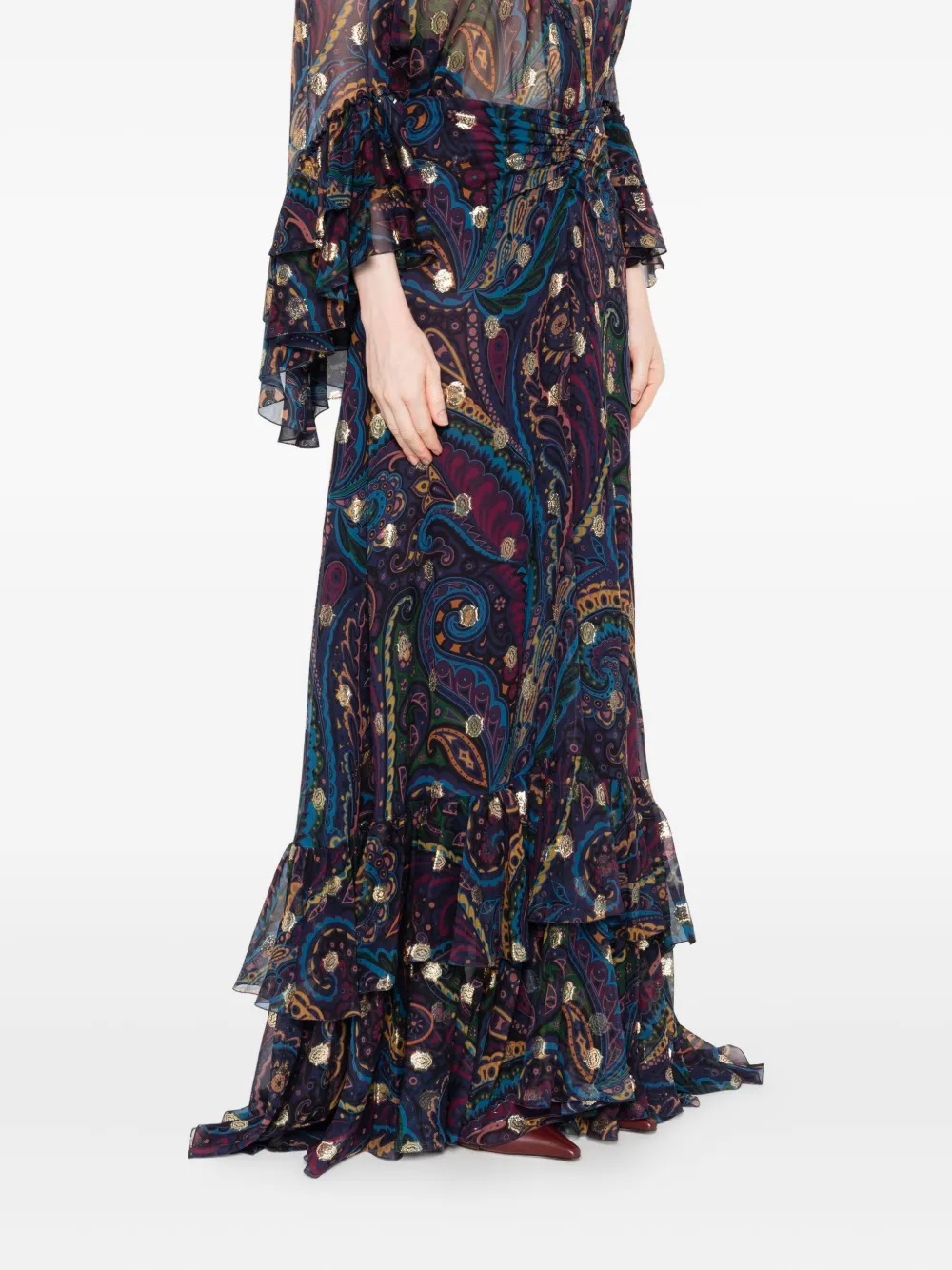 ETRO Rok met paisley-print Blauw