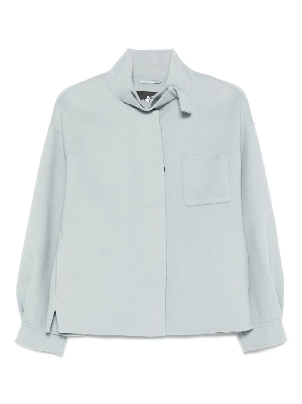 Luisa Cerano high-neck pocket shirt jacket | Blue | Image 1