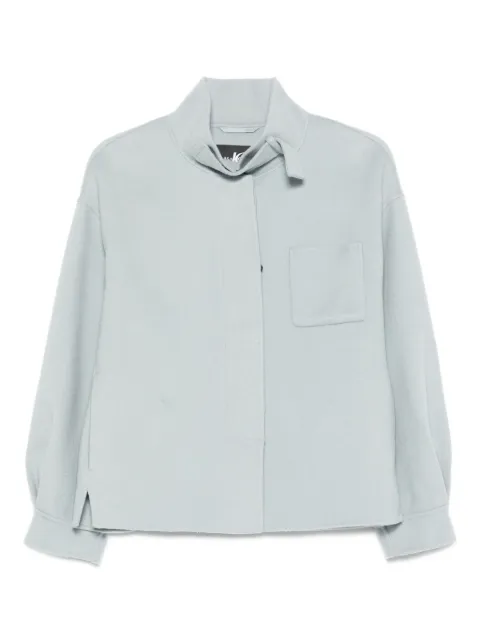 Luisa Cerano high-neck pocket shirt jacket