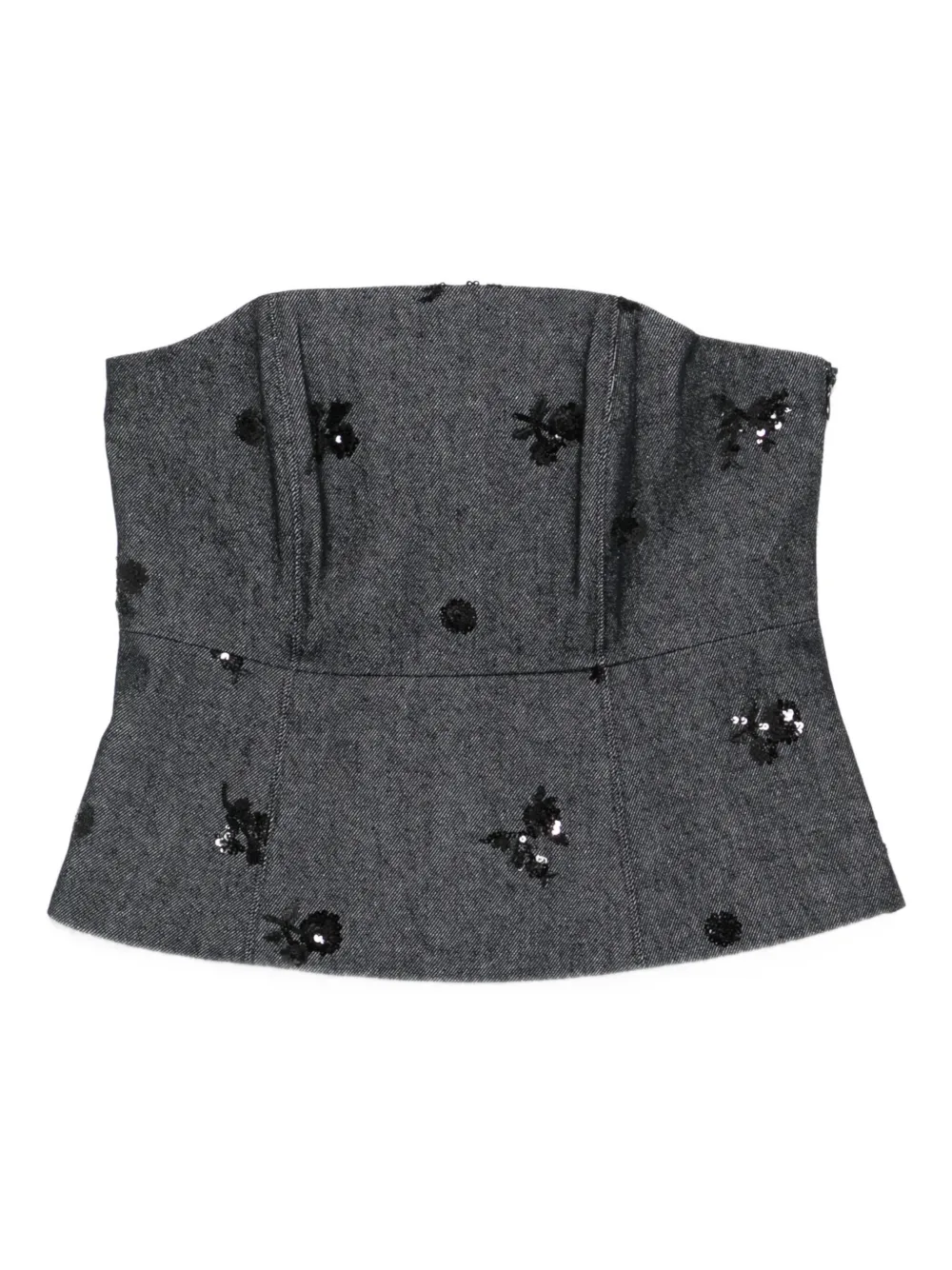 Luisa Cerano sequin-embellished bustier top | Blue | Image 1