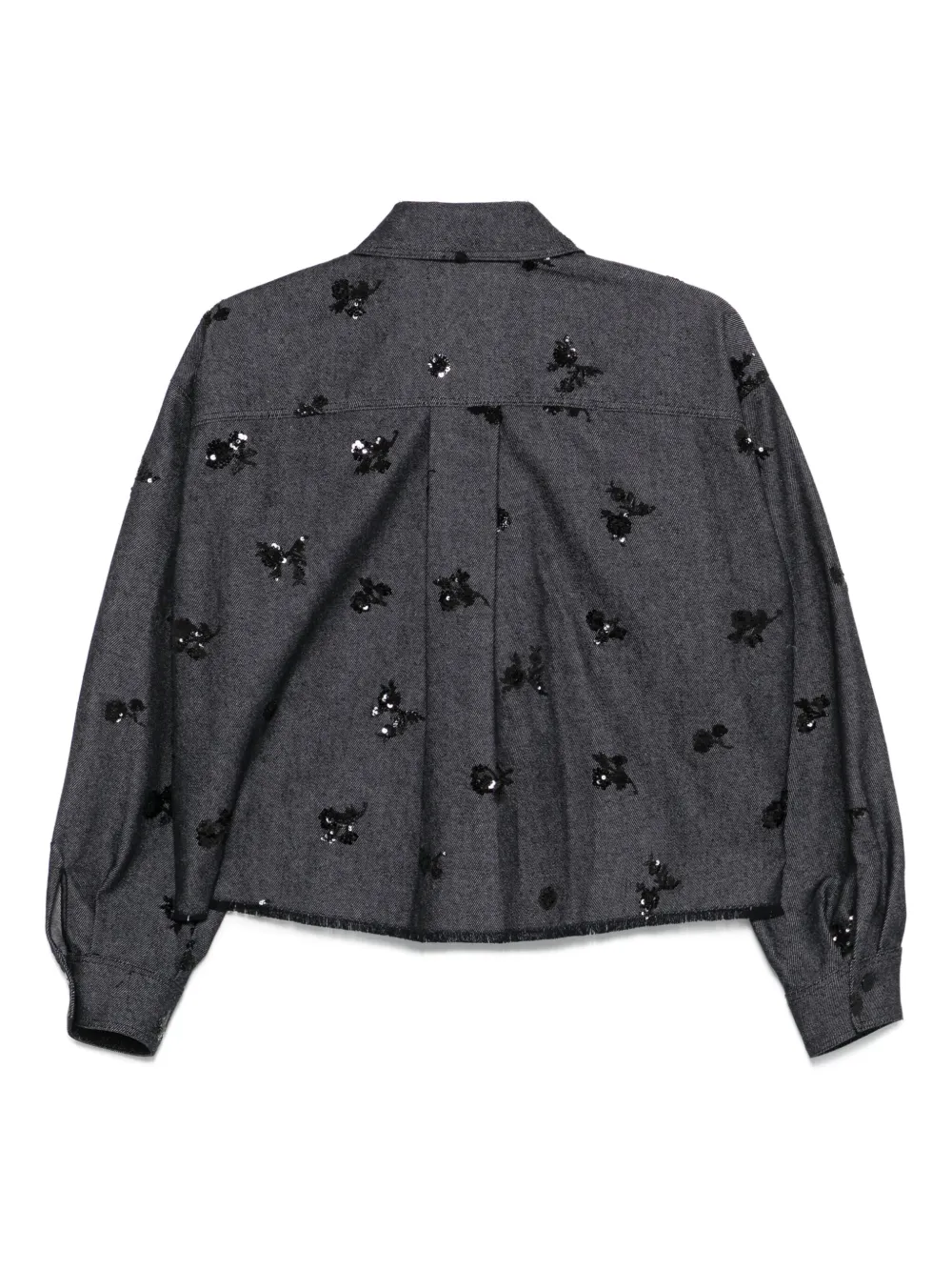 Luisa Cerano sequin-embellished frayed-edge jacket | Denim Jackets | Image 2