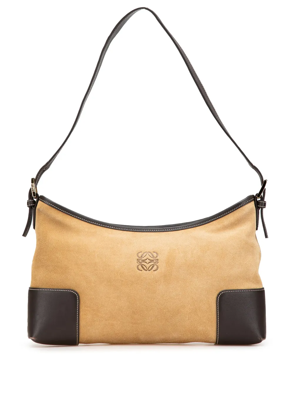 Loewe Pre-Owned 2000-2025 Suede Anagram shoulder bag - ブラウン Loewe Pre-Owned 2000-2025 Suede Anagram shoulder bag - ブラウン