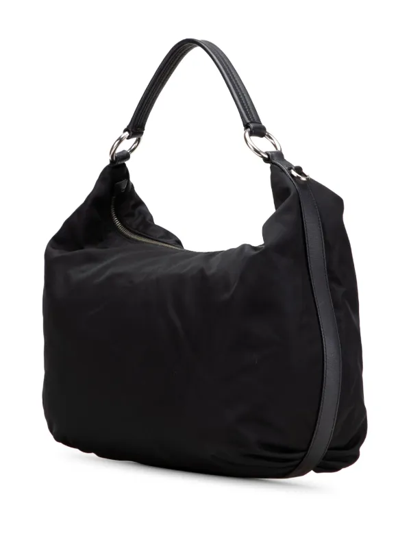 Prada Pre-Owned 2013-2025 テスート ホーボーバッグ | ブラック