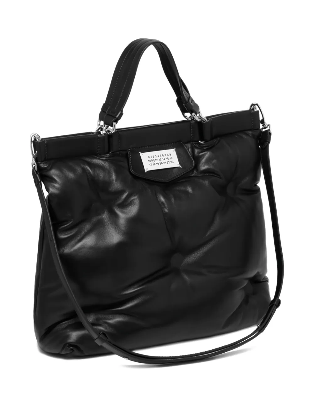 Maison Margiela Glam Slam leren shopper - Zwart