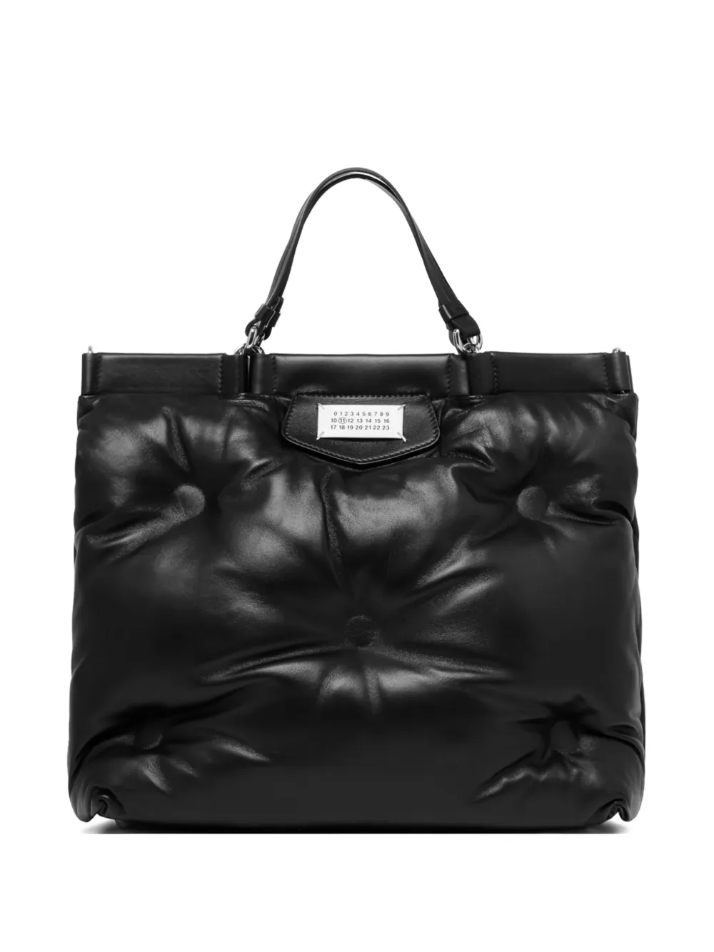 Maison Margiela Glam Slam leren shopper Zwart