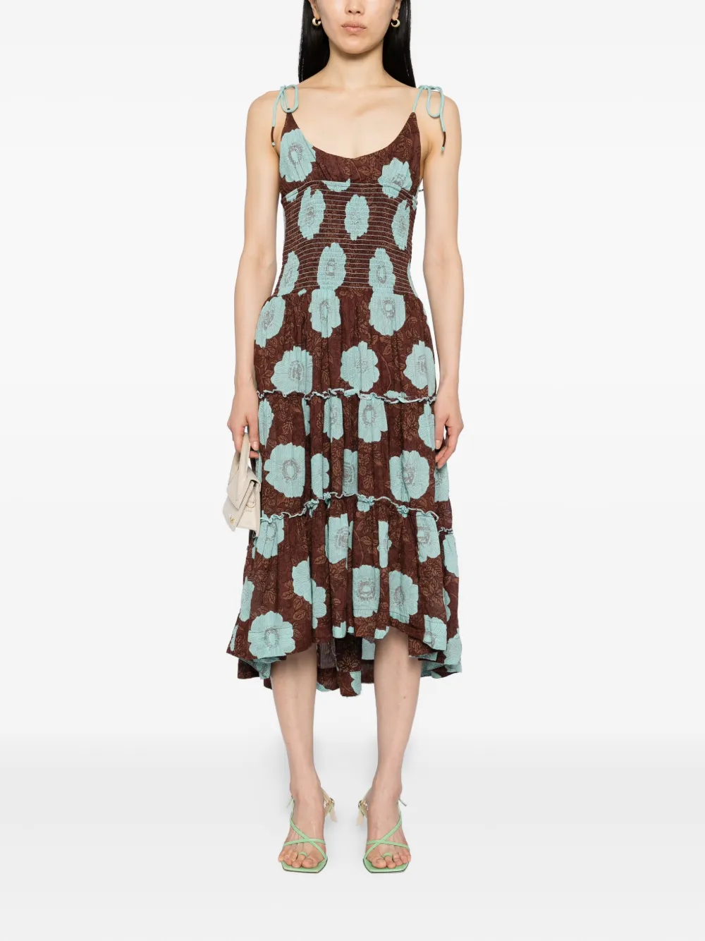 Free People Adriel midi dress - Bruin