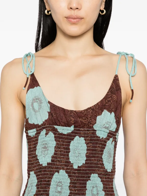 Free People Adriel Midi Dress | Brown | FARFETCH JO