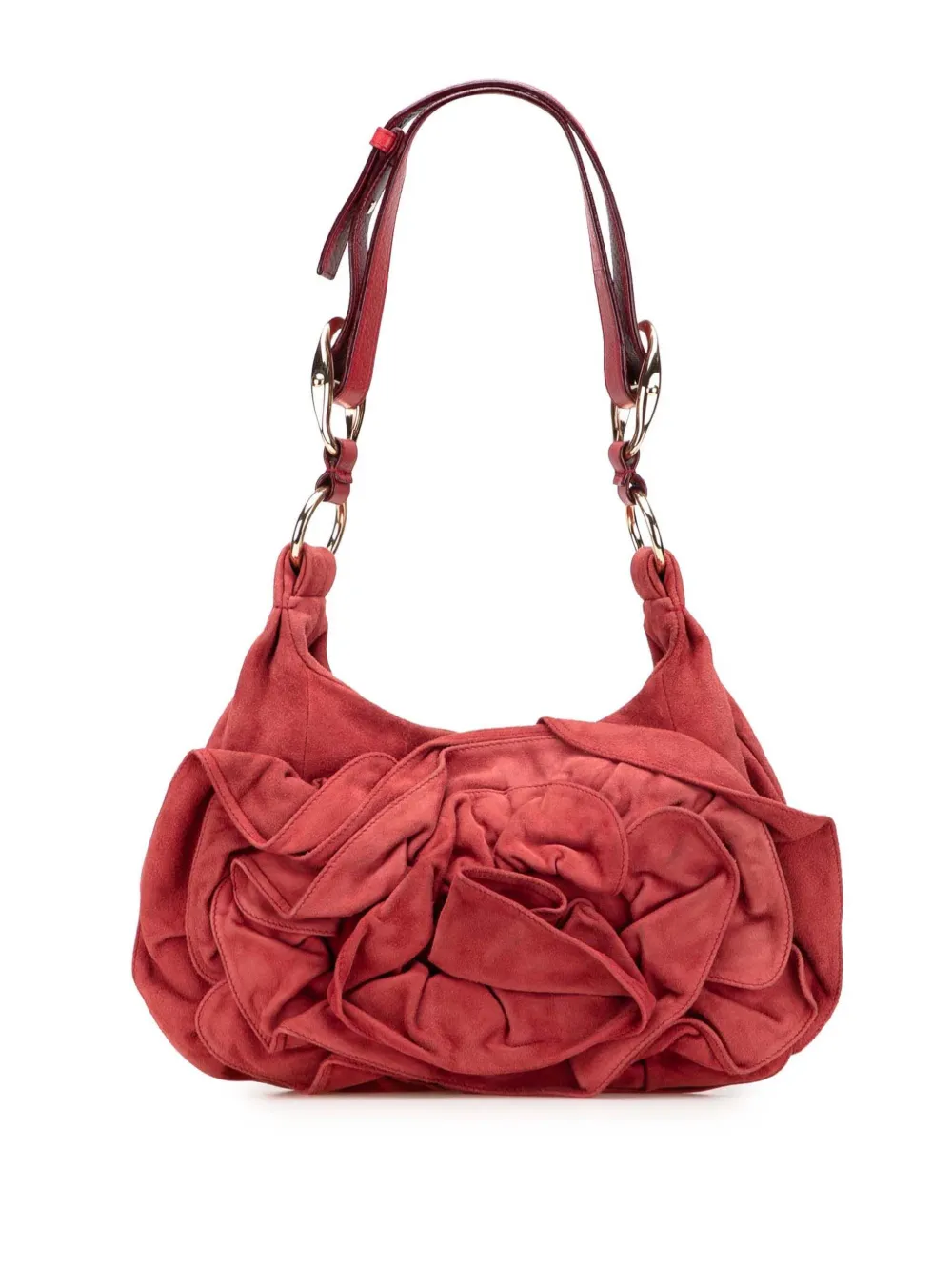 Saint Laurent Pre-Owned 2000-2012 Nadja Rose スエード ショルダーバッグ - レッド Saint Laurent Pre-Owned 2000-2012 Nadja Rose スエード ショルダーバッグ - レッド