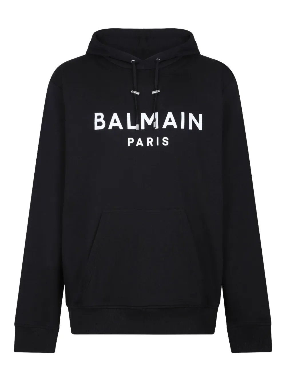 Balmain logo-print hoodie Zwart