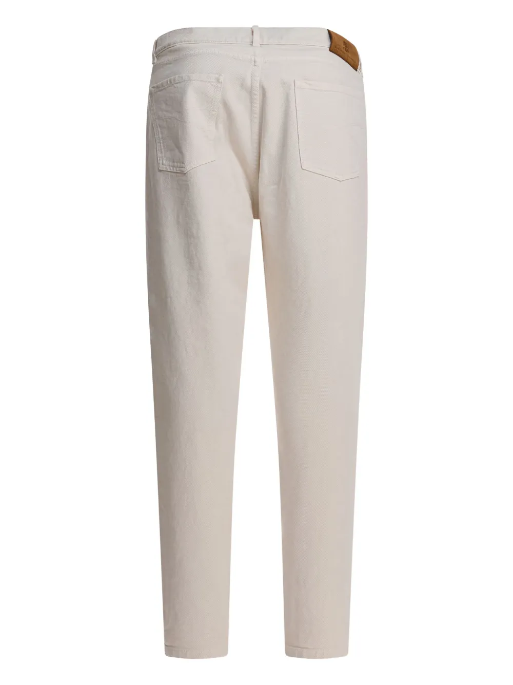 Brunello Cucinelli Broek met geborduurd logo Wit
