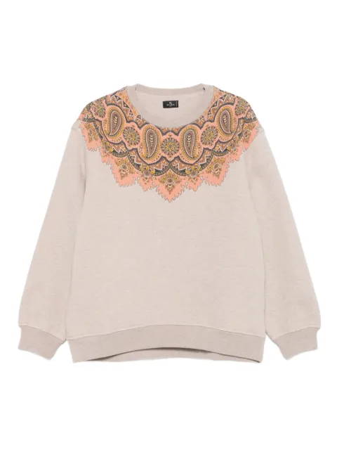 ETRO paisley-details crew-neck sweatshirt
