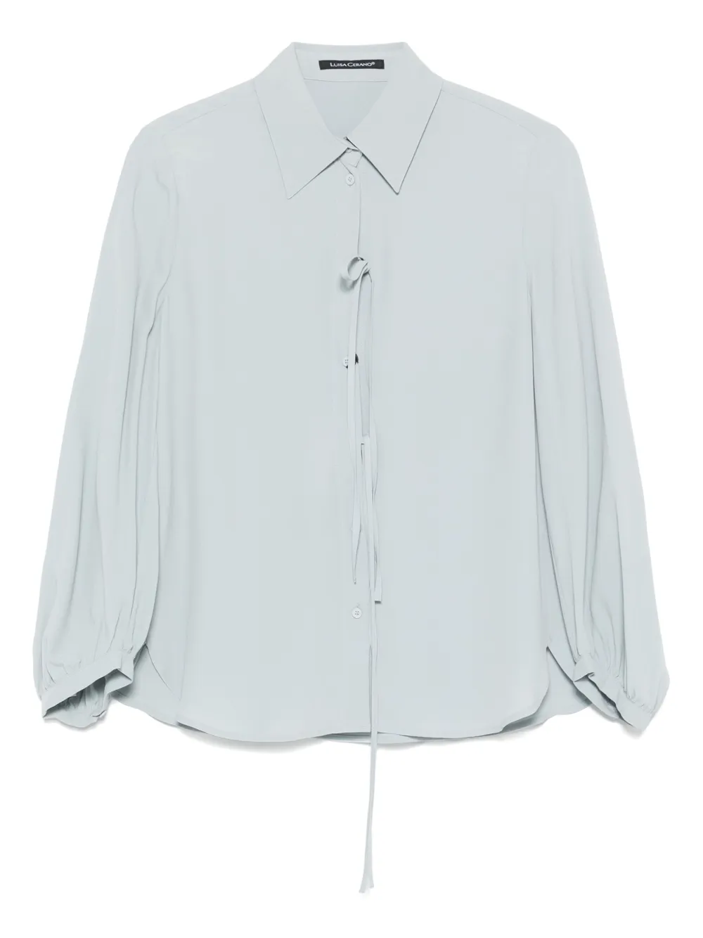 Luisa Cerano tie-neck balloon-sleeve blouse | Blue | Image 1