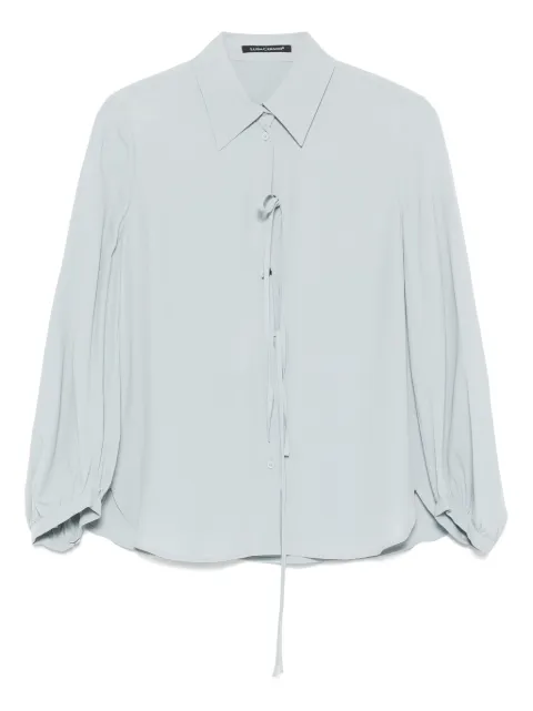 Luisa Cerano tie-neck balloon-sleeve blouse