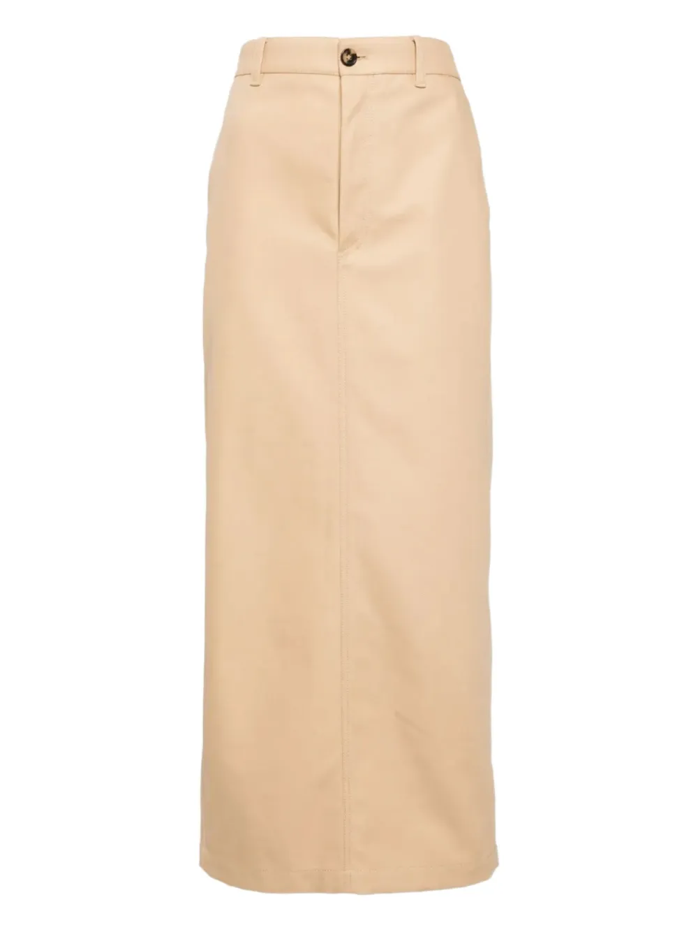WARDROBE.NYC button back midi skirt - Toni neutri