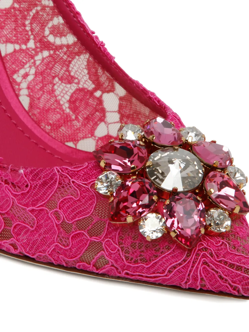Dolce 
Gabbana 105mm crystal-embellished pumps Pink