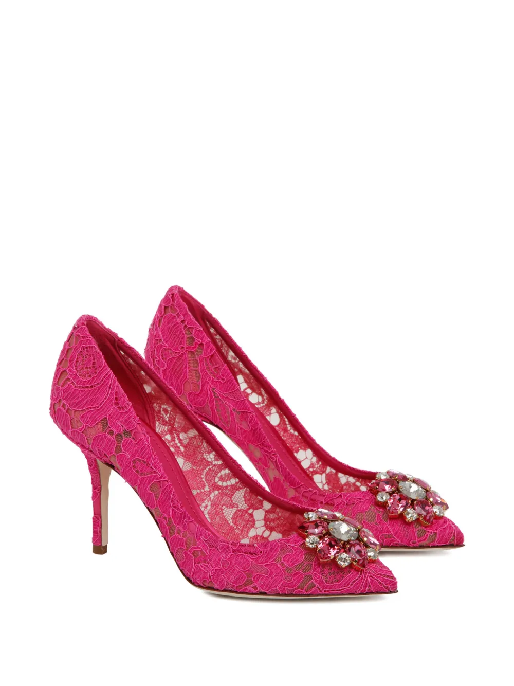 Dolce 
Gabbana 105mm crystal-embellished pumps Pink