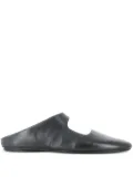 Marsèll graphic-opening leather flat mules - Black